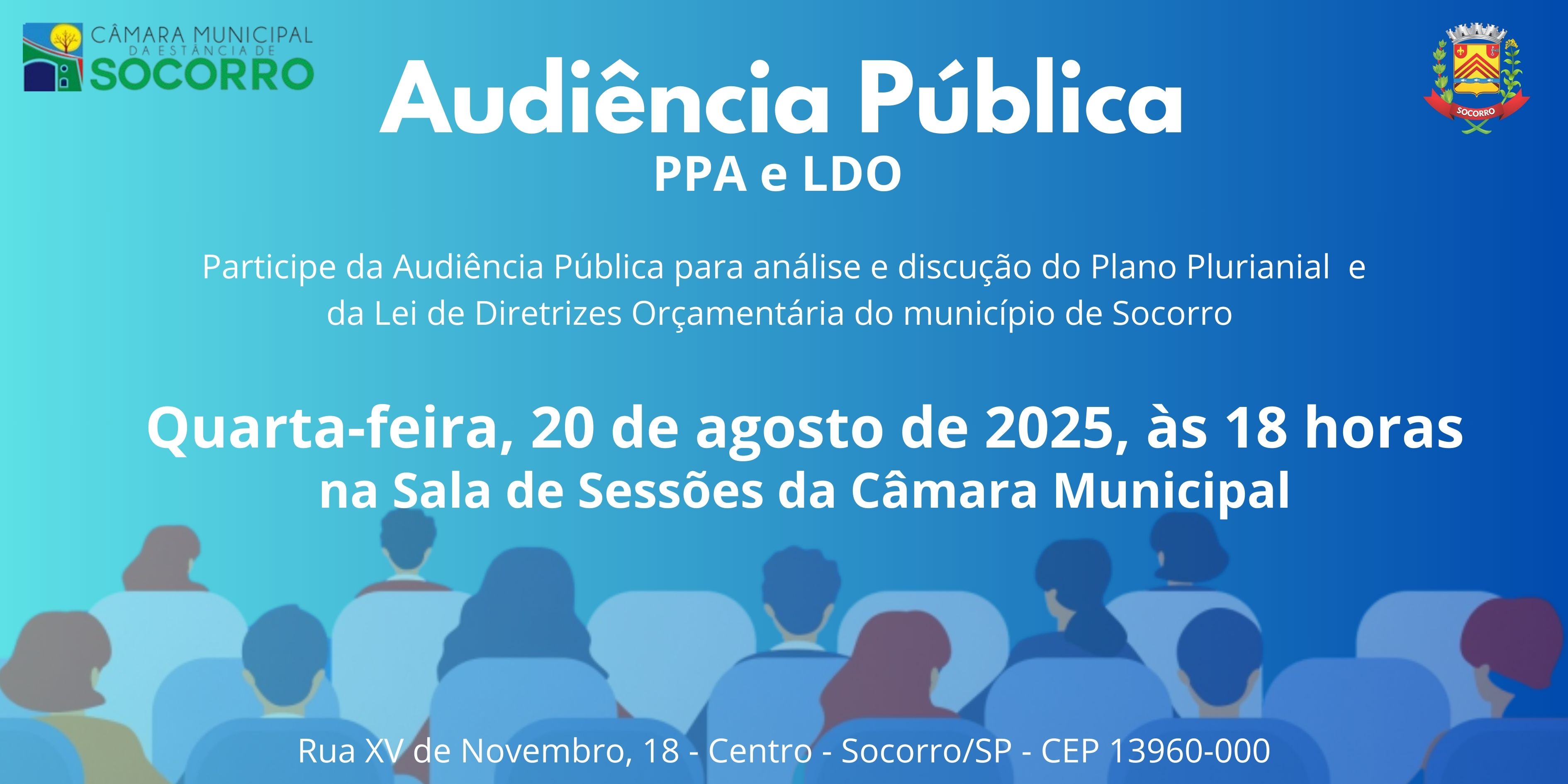 PARTICIPE DA AUDIÊNCIA PÚBLICA DO PPA E LDO 