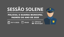Câmara concederá homenagem a policiais, guardas e bombeiros que se destacaram em 2024 e 2025