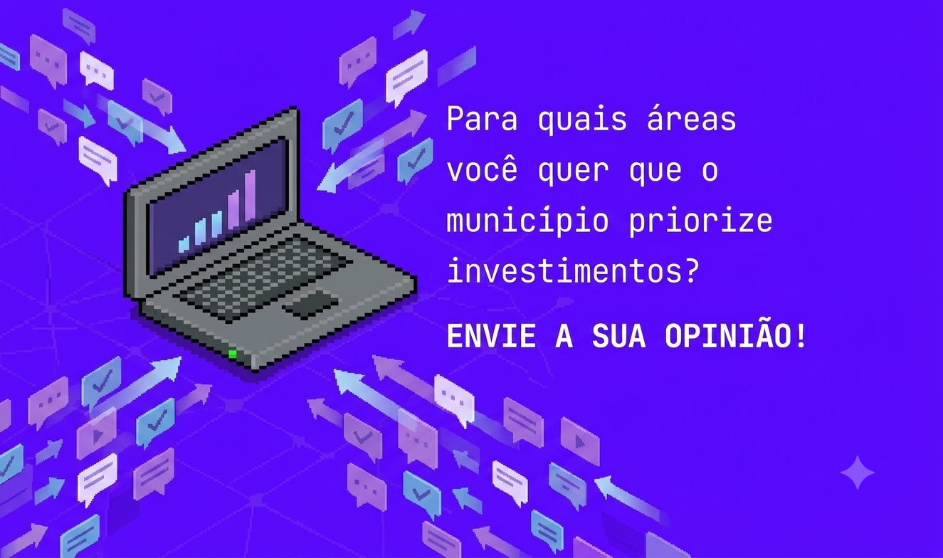 Câmara convida população para analisar projeto sobre as diretrizes orçamentárias de 2027. Você pode enviar a sua opinião também através de um formulário on-line.