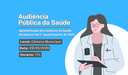Câmara convida população para audiência pública da saúde