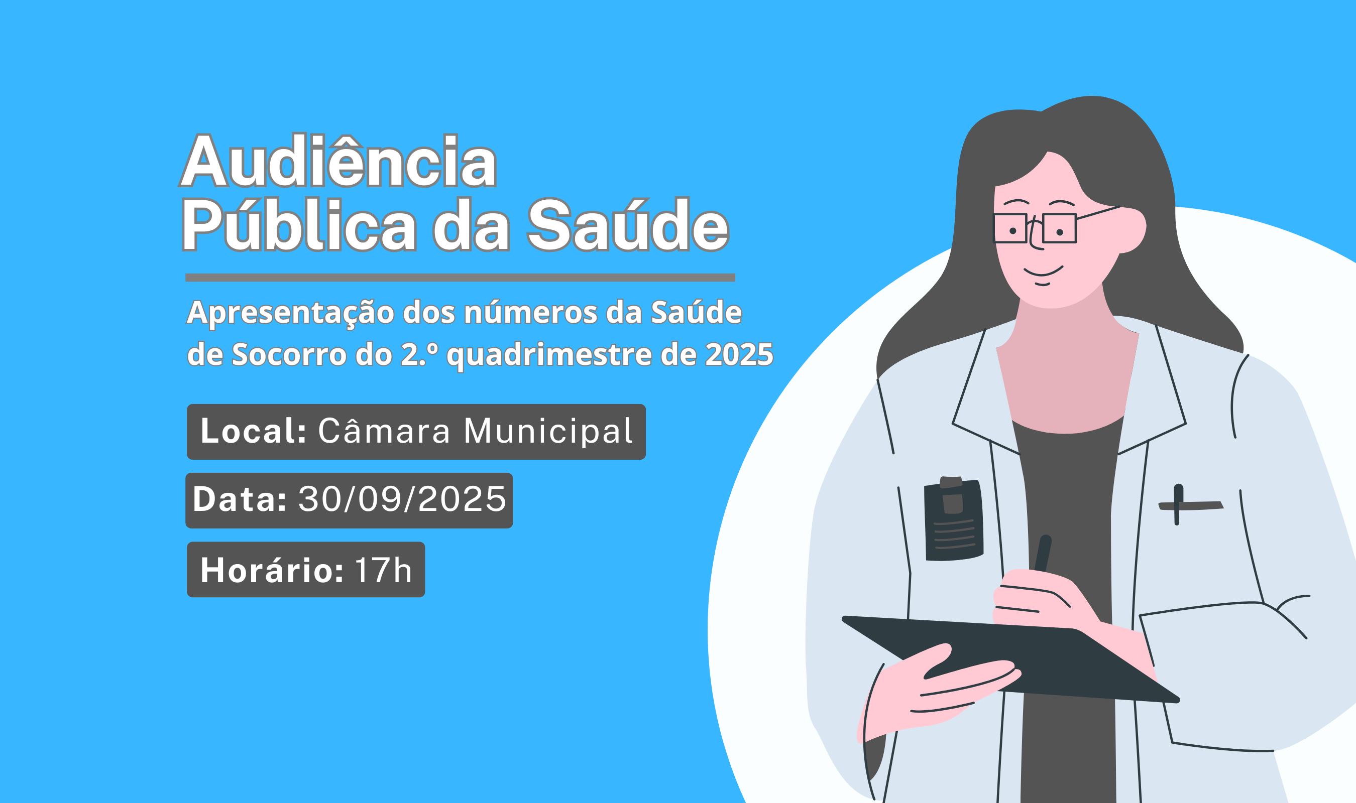 Câmara convida população para audiência pública da Saúde.