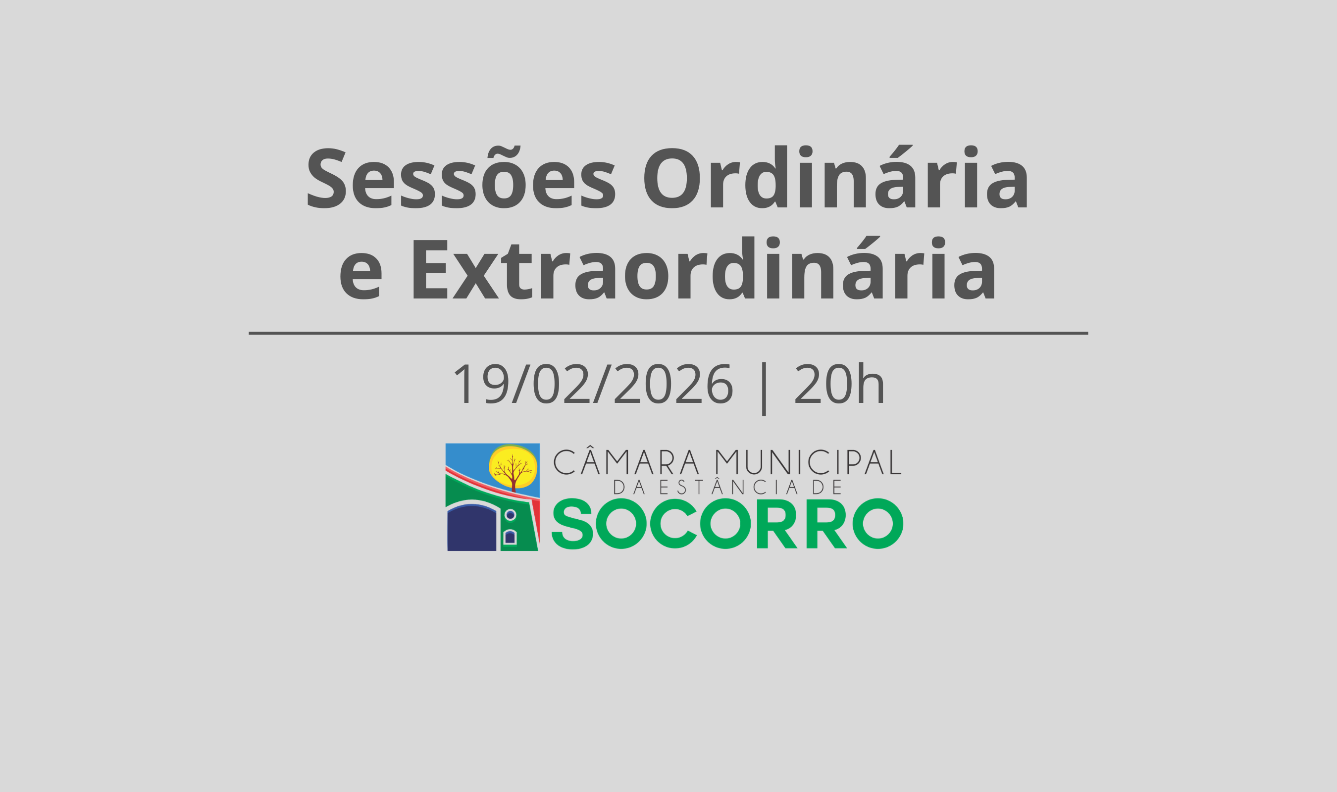 Câmara realizará sessões ordinária e extraordinária nesta quinta-feira (19)