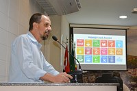 Secretário de Meio Ambiente e Desenvolvimento Sustentável fala sobre o Plano de Macrodrenagem do Município, na Câmara Municipal